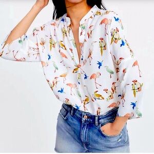 Zara blouse with birds